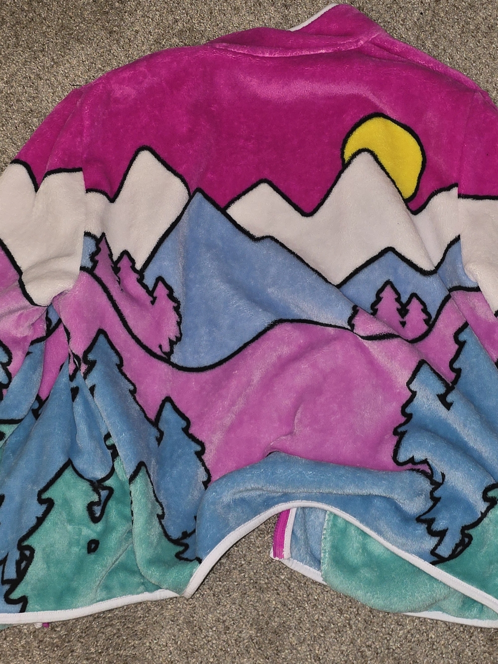 Hello Kitty  Fleece Jacket - Pink Blue - Picture 2 of 3